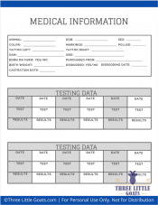 Free Goat Health Printable | Three Little Goats