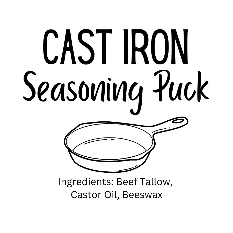 Cast Iron Seasoning Puck Recipe with Beef Tallow